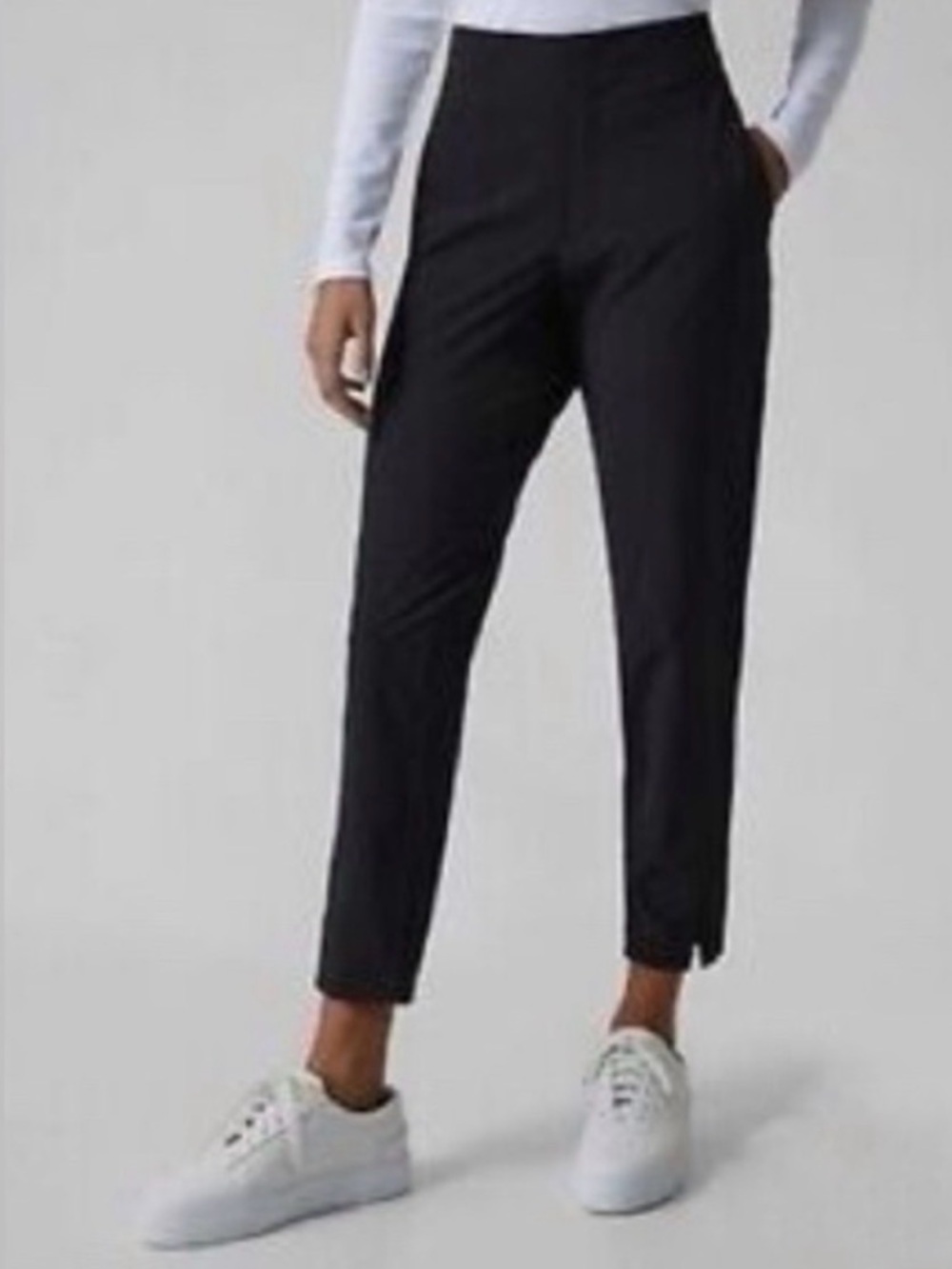 Athleta Women's Size 0 Brooklyn Ankle Pant Black Mid Rise 198671 Active Athletic